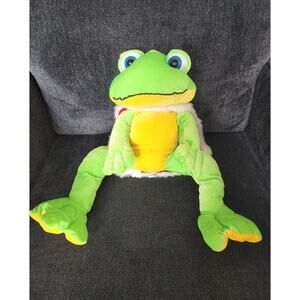 Six Flags Frog King Stuffed Animal Jumbo CHRISTMAS PLUSH